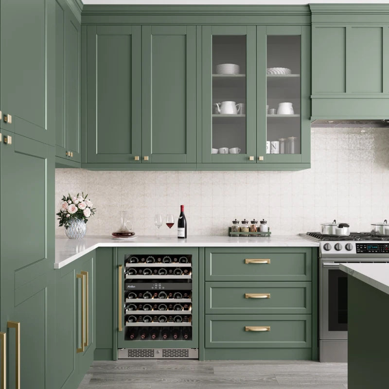 Avallon 24 Inch Wide 45 Bottle Capacity Dual Zone Wine Cooler with Right Swing Door